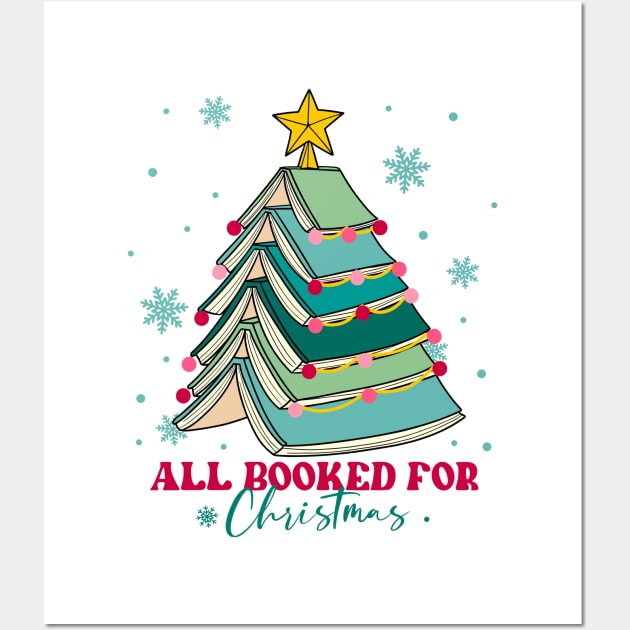 All Booked for Christmas Gift for Teacher Book Tree Wall Art by TrikoCraft